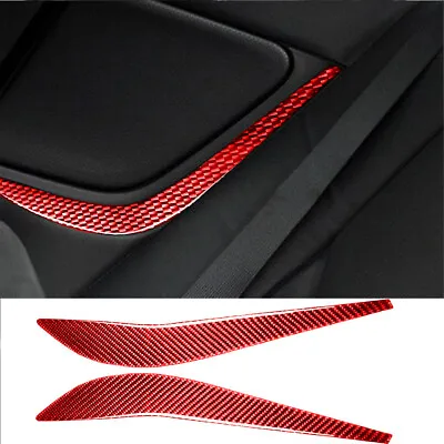 2pcs For Mazda RX-8 2004-08 Red Carbon Fiber Rear Seat Decor  Interior Trim • $33.96