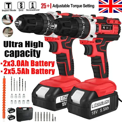 21V Cordless Drill Electric Screwdriver Impact Driver /2 Battery For Makita 18V • £28.99