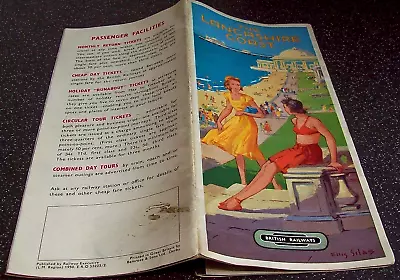 RARE - British Railways LANCASHIRE COAST - Travel Brochure - Ellis Silas - 1950 • £19.95