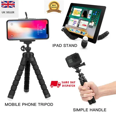 £5.99 • Buy Universal Mobile Phone Tripod Stand Grip Mount For Camera Phone Holder UK Seller