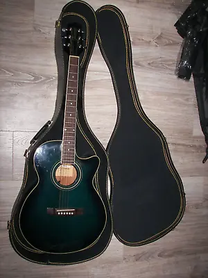 Jasmine Takamine Acoustic Electric Guitar TS90C Green 6 String W/Strap & Case • $219.99