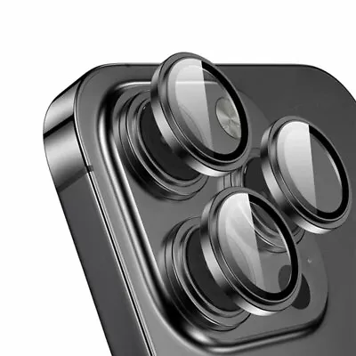 Metal Lens Ring For IPhone 15 Pro Max Camera Protector Full Cover Tempered Glass • £3.99