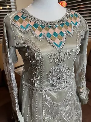 Pakistani Indian Wedding Dresses Designer Collection Long Maxi Eid Suit • $128