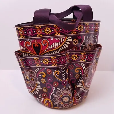 Vera Bradley Purple Paisley Shower Caddy Organizer Tote Bath Plastic Coated Mesh • $18.90