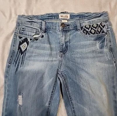 Mudd Jeans Embroidered Distressed Size7 • $12