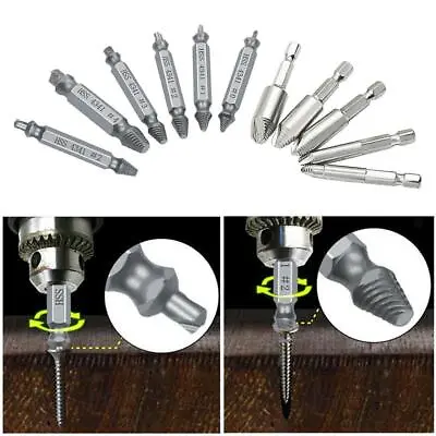 Screw Extractor Damaged Screw Remover And Bolt Extractor Set Of 5 And Made • £8.32