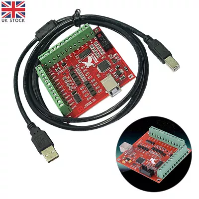 CNC USB MACH3 Breakout Board 4 Axis Interface Driver Motion Controllers 100Khz • £16.99