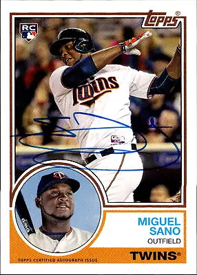 2016 Topps Archives #A65R-MS Miguel Sano On Card Rookie Auto • $4.99