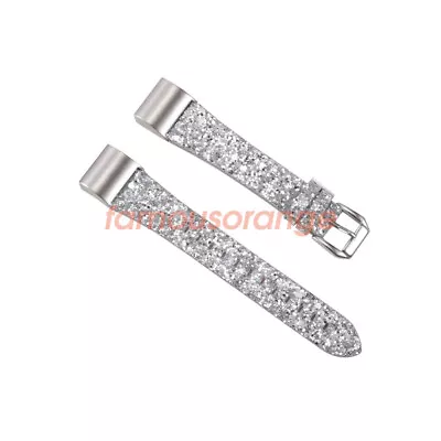 $19 • Buy Leather Watch Band Sequins For Fitbit Charger 4 3 2 Replacement Wristband Strap