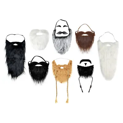 Self-Adhesive Or Elasticated Fancy Dress Viking Fake Beards (Various Styles) • £3.99