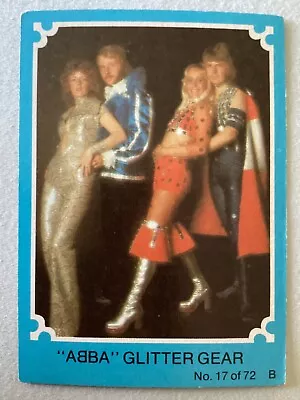 1976 SCANLENS ABBA TRADING CARD No.17 COLOUR BACK NEAR MINT • $7