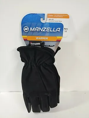 Manzella U005M Men's SDU-10 Insulated Suede Gloves Sz Large Water Resistant Warm • $10