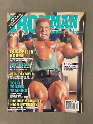 Ironman Bodybuilding Muscle Magazine / Paul Demayo +Mr. Olympia Contest / 12-92 • $13.99