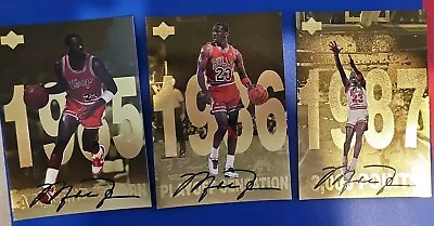 1998 Upper Deck Gatorade Michael Jordan Gold Jumbo Card Complete Set Of 12 • $29.99