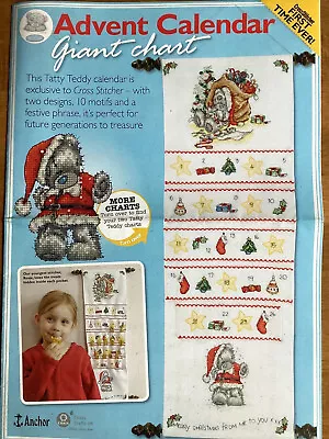 £1.99 • Buy TATTY TEDDY “Me To You” Advent Calendar Giant Cross Stitch Chart