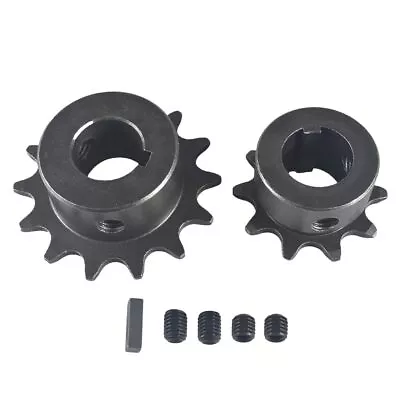 Jackshaft Sprockets #35 Chain 5/8  Bore 14 Tooth + 10 Tooth 3/16  Keyway For ... • $31.77