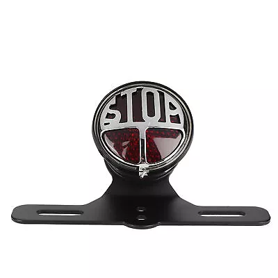 * Vintage Motorcycle Light Tail Brake Light Stop Lamp With License Plate Bracket • $16.22