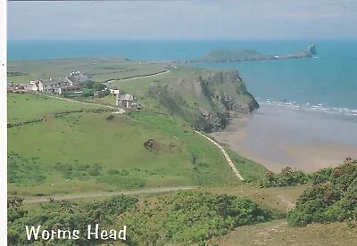 ⛱️  WORM'S HEAD RHOSSILI BAY GOWER PENINSULA GLAMORGAN.  Mint. (#4200) • £0.99