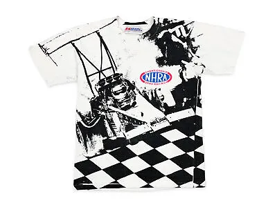 $58.49 • Buy Vintage 90s Racing Shirt All Over Print NHRA Hot Rod V19