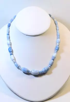 Jay King DTR Mine Finds Sterling Silver Blue Opal Graduated Bead Necklace • £15.81