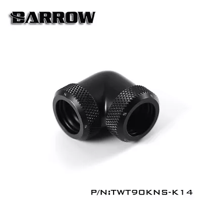 Barrow 14mm OD Rigid Tube Compression 90° Elbow Female To Female Socket Fitting  • $9.50