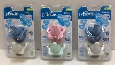 Dr. Brown's Happy Paci Silicone Pacifiers 0-6 Months Lot Of 6 Pacifiers • $19.99