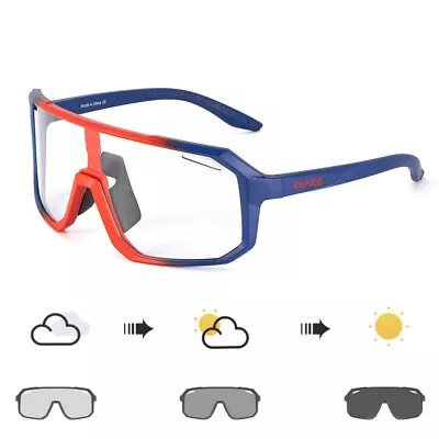 Photochromic Sunglasses Sports MTB Cycling Glasses UV400 Riding Bicycle Goggles • $16.09