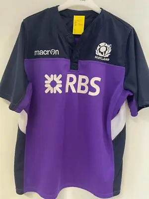 LSR42571 Mens Macron Scotland Rugby Shirt - Medium • £27.49