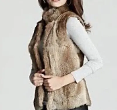 Michael Kors MK Ladies Real Rabbit Fur Sleeveless Vest Jacket - Women's Small • $125
