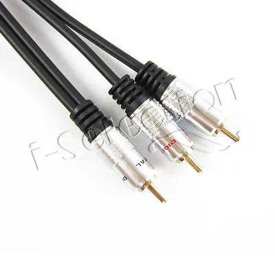 Premium 1 RCA To 2 RCA Subwoofer Audio Cable Y Splitter Cord Lead Gold Plated  • $20.49