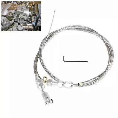 Adjustable 36  Length Car Throttle Cable Braided Stainless Steel Set • $25.90