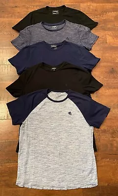 EXPRESS Men's Crew Neck T-Shirts Blue Black Gray Size XL Lot Of 5 EXCELLENT COND • $30
