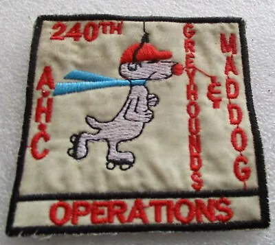 SNOOPY MADDOG & GREYHONDS 240th HELICOPTER ATTACK VIETNAM WAR PATCH • $9.99