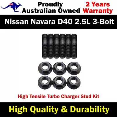 High Tensile Turbo Charger Stud Kit For Nissan Navara D40 YD25 2.5L 3-Bolt Type • $36