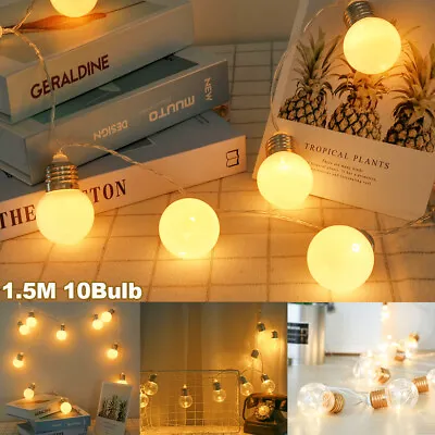 £9.59 • Buy 1.5M LED Globe Bulb Fairy Lights Christmas Hanging Party Festoon String Lights