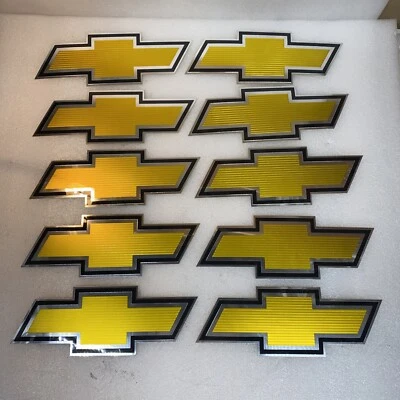 $96.38 • Buy Vintage Chevrolet Bowtie Metal Grille Emblems Black Outline Lot Of Ten
