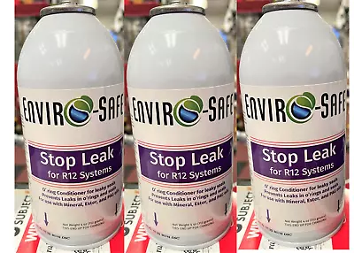 Enviro-Safe Refrigerant Support STOP Leak System Sealer (3) 4 Oz. Can Auto A/C • $20.55