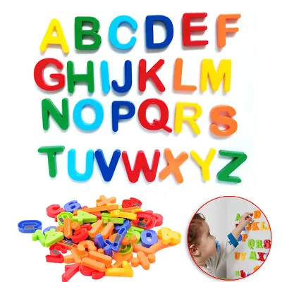 £2.99 • Buy Large Magnetic Letters Alphabet & Numbers Fridge Magnets Toys Kids Learning.