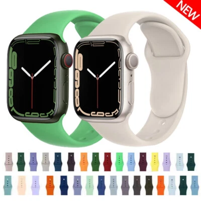 $5.97 • Buy Sport Silicone Band Strap 40/44/41/45mm For Apple Watch IWatch Series 8 7 6 5 SE