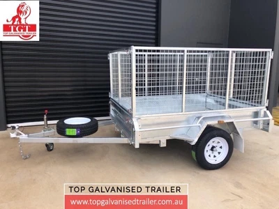 7x5 Single Axle Trailer Galvanised1.6m Drawbar New Light Truck Tyres 750kg ATM • $2249