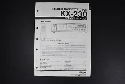 Yamaha KX-230 Stereo Cassette Deck Service Manual - Genuine Original • $19.99