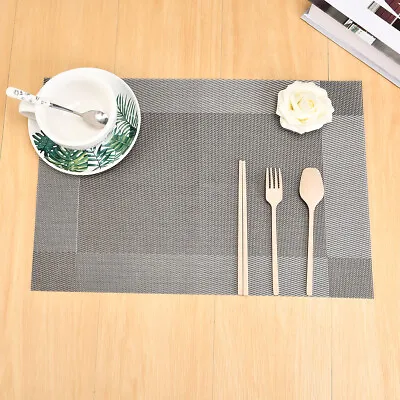 Heat Insulation Place Mats PVC Dining Table Placemats Non-Slip Washable Durable. • £4.98