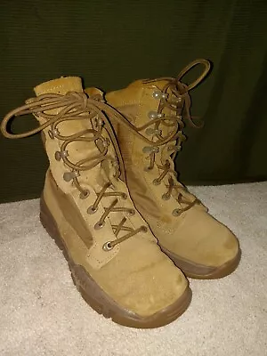 Rocky Men's Brown Waterproof Soft Toe Laced Military Boots Size 5 M • $50