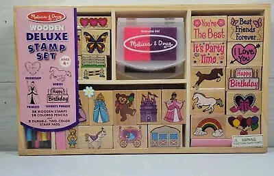 Melissa And Doug Princess Deluxe Wooden Stamp And Colored Pencil Set  • $25.99