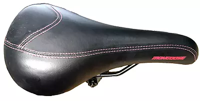 NEW  Mongoose Bicycle Bike Seat Black WIth Red Trim Stitching • $19.95