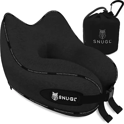 SNUGL Travel Pillow - Memory Foam Neck Cushion - Flight Pillow | 2 Sizes • £29.95