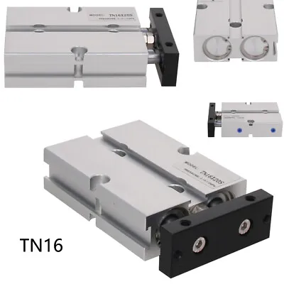 $20.25 • Buy TN16mm Bore 10~150mm Stroke Dual Acting Pneumatic Air Cylinder Double Rod Alloy