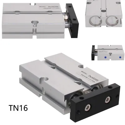 TN16mm Bore 10~150mm Stroke Dual Acting Pneumatic Air Cylinder Double Rod Alloy • $16.58