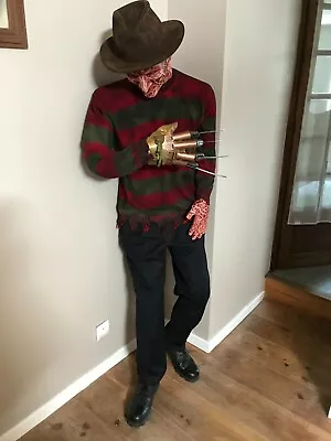 £49.99 • Buy Freddy Krueger Weathered Custom Cosplay Jumper Sweater Horror Fancy Dress