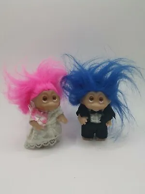 Vintage Thomas Dam Wedding Trolls Bride And Groom 1985 • £14.99